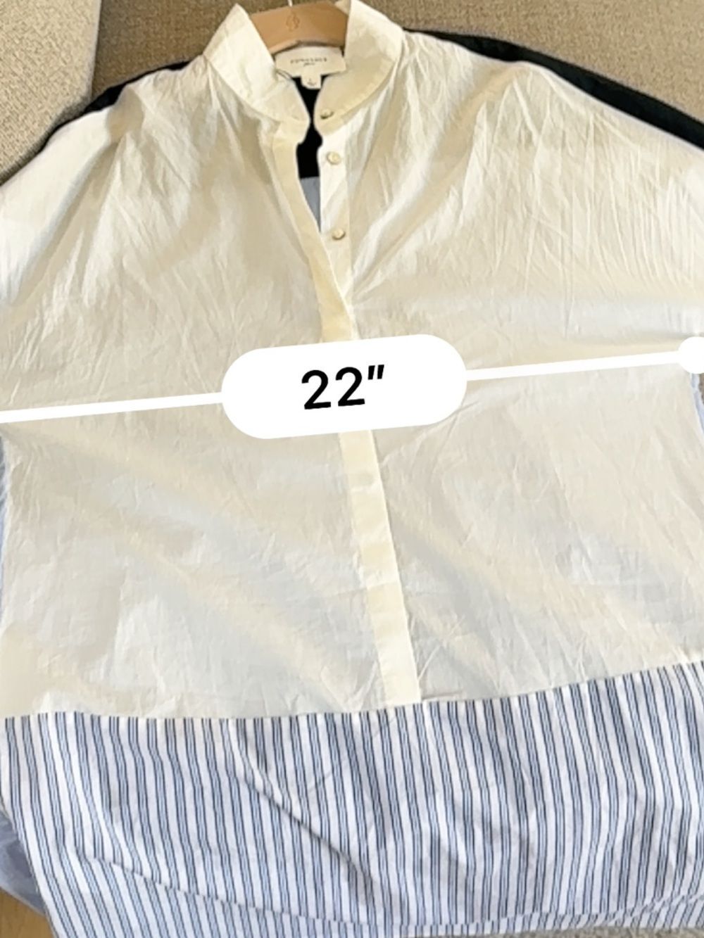 Tuckernuck POMANDER PLACE Colorblock Burnell Shirt Dress in White L - Picture 11 of 11